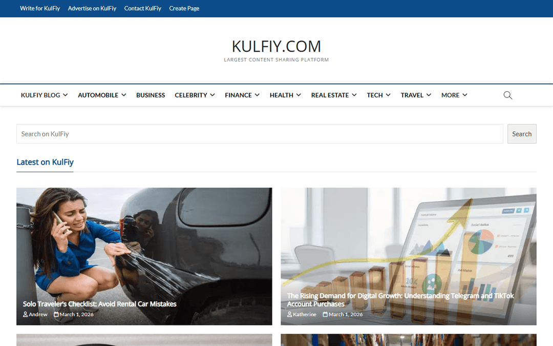 kulfiy.com publisher screenshot