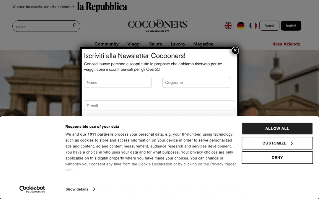 cocooners.com publisher screenshot