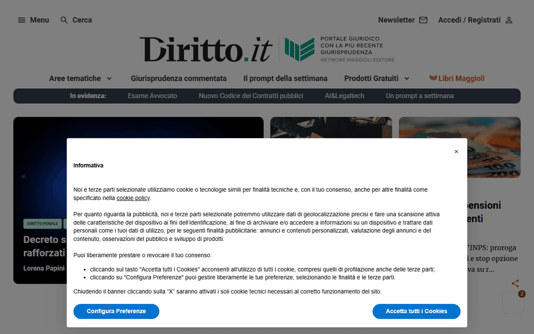 diritto.it publisher screenshot