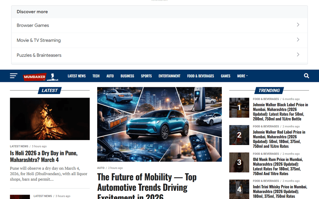 mumbaiker.com publisher screenshot