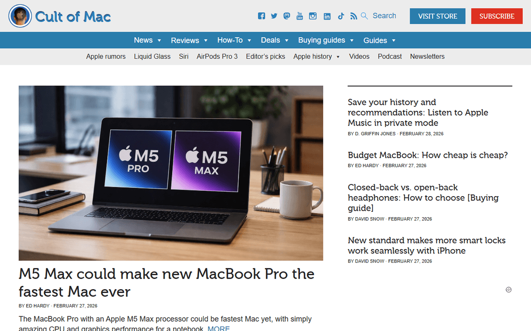 cultofmac.com publisher screenshot