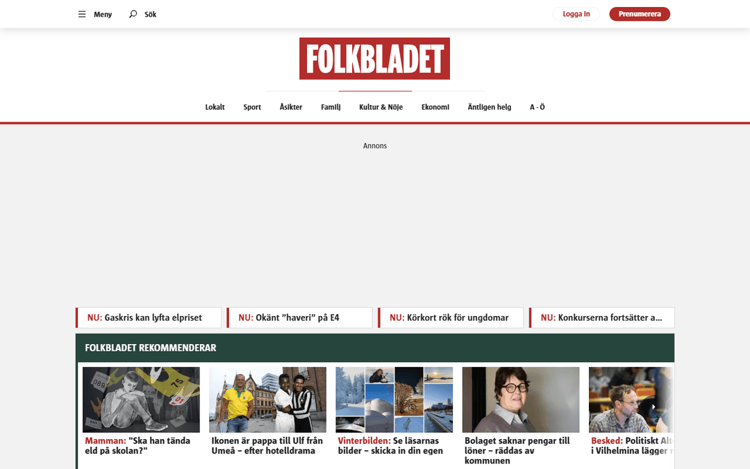 folkbladet.nu publisher screenshot