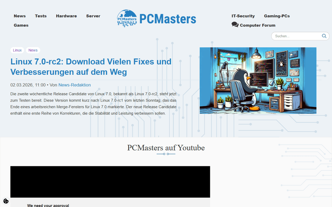 pcmasters.de publisher screenshot