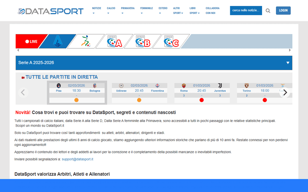 datasport.it publisher screenshot