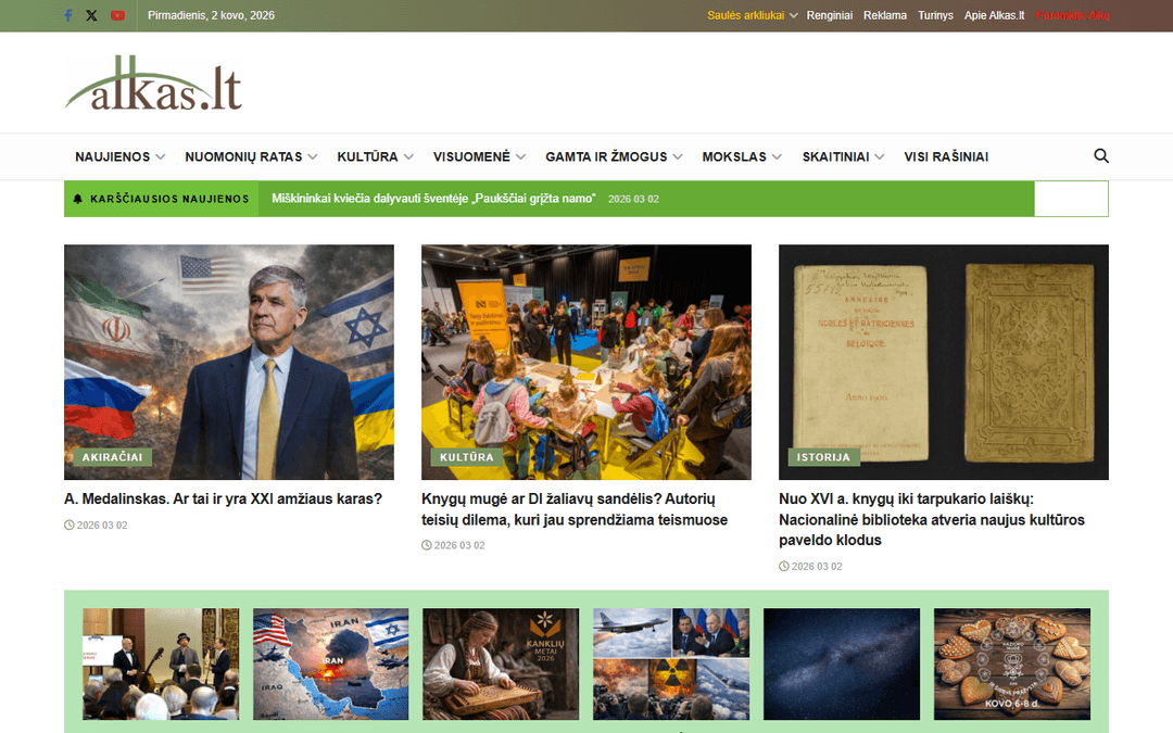 alkas.lt publisher screenshot