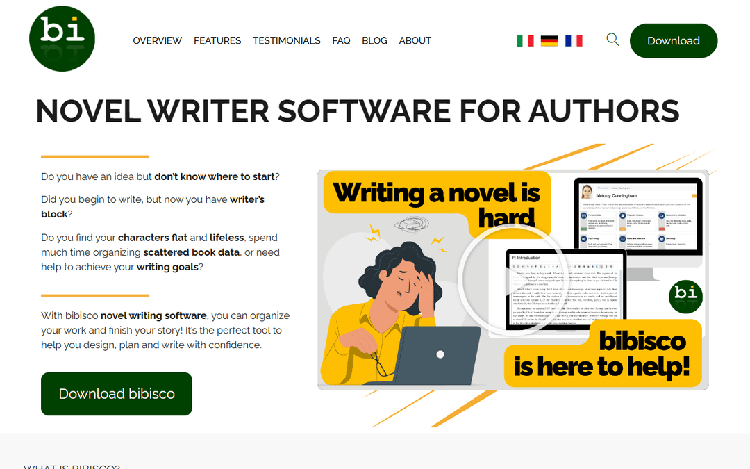 bibisco.com publisher screenshot