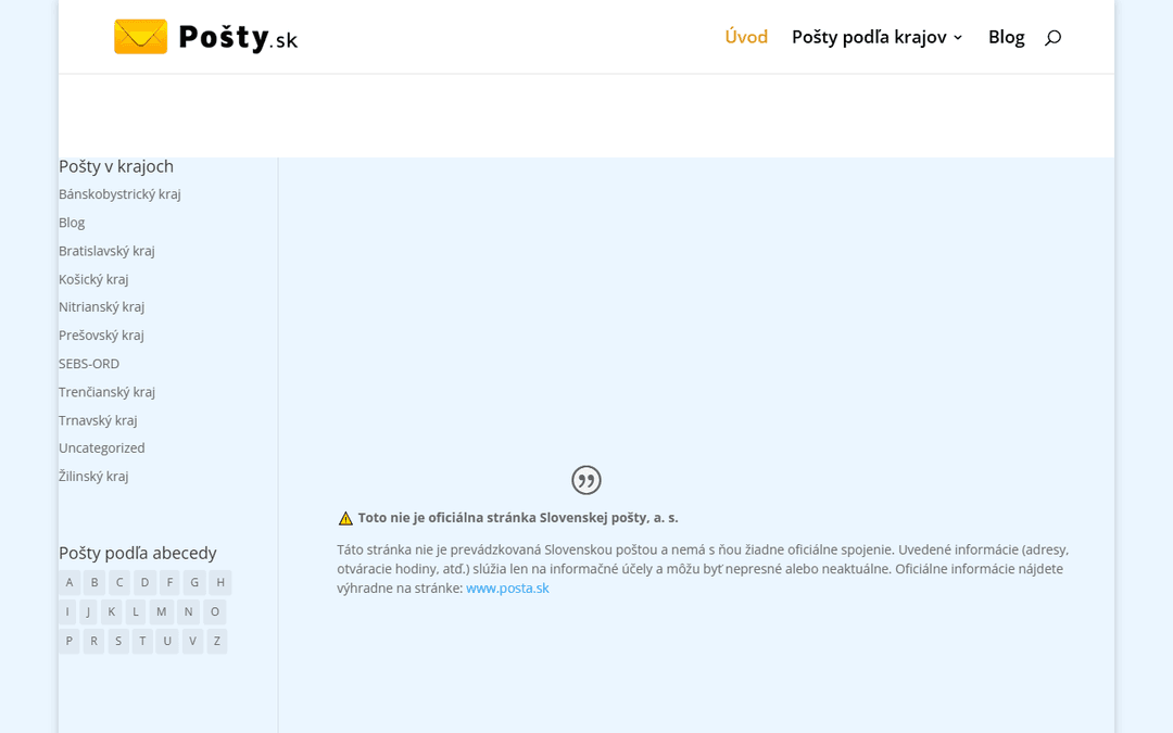 posty.sk publisher screenshot