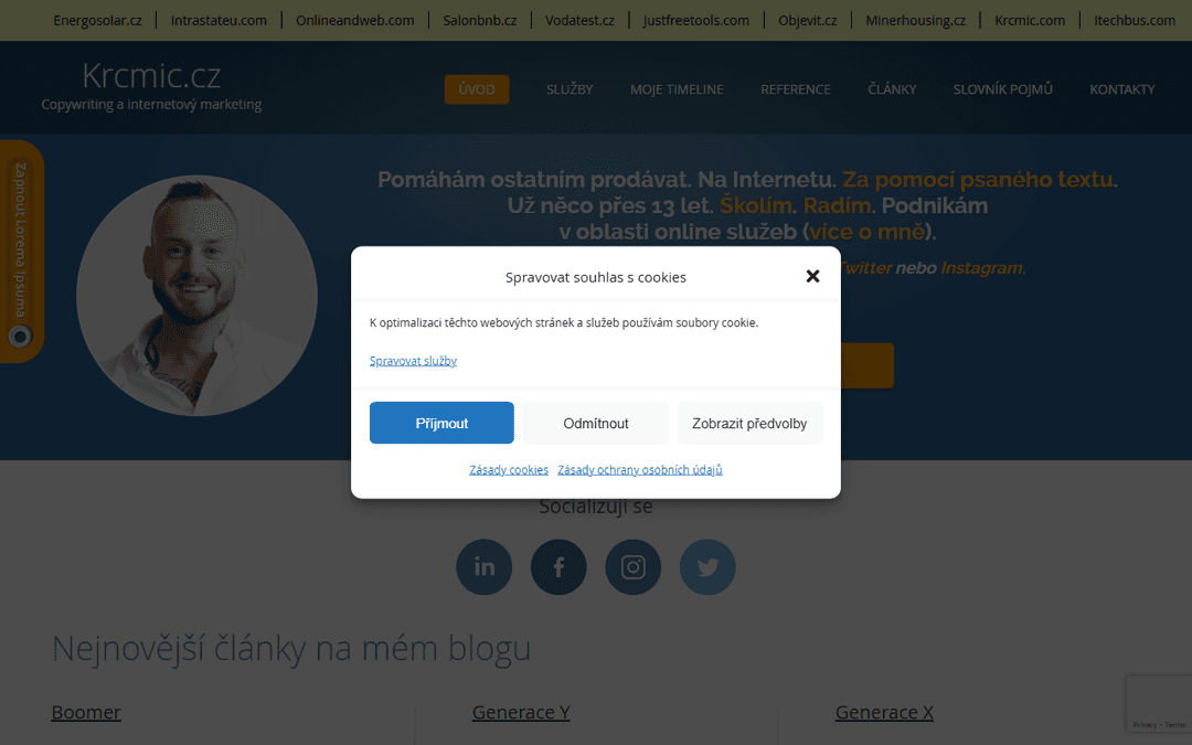 krcmic.cz publisher screenshot
