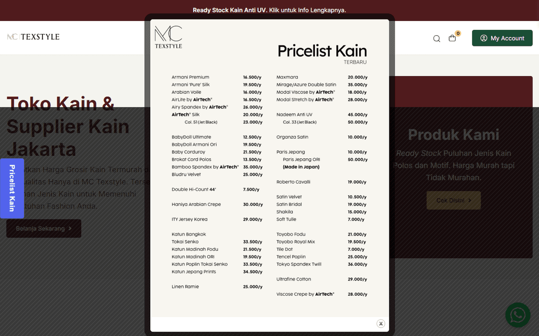 mctexstyle.id publisher screenshot