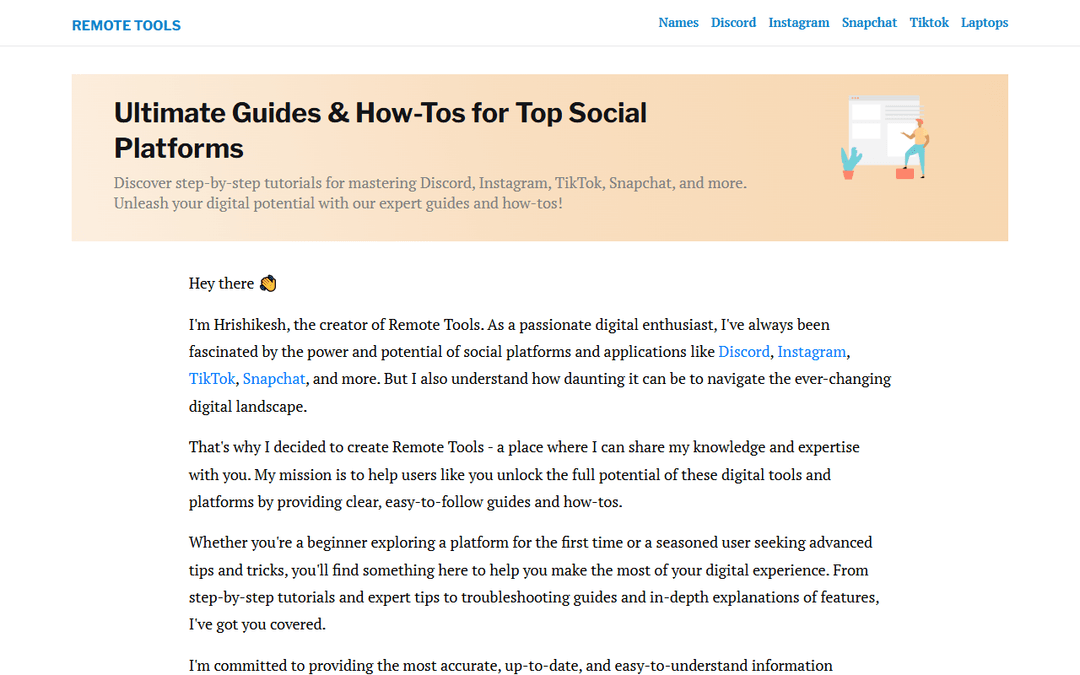 remote.tools publisher screenshot
