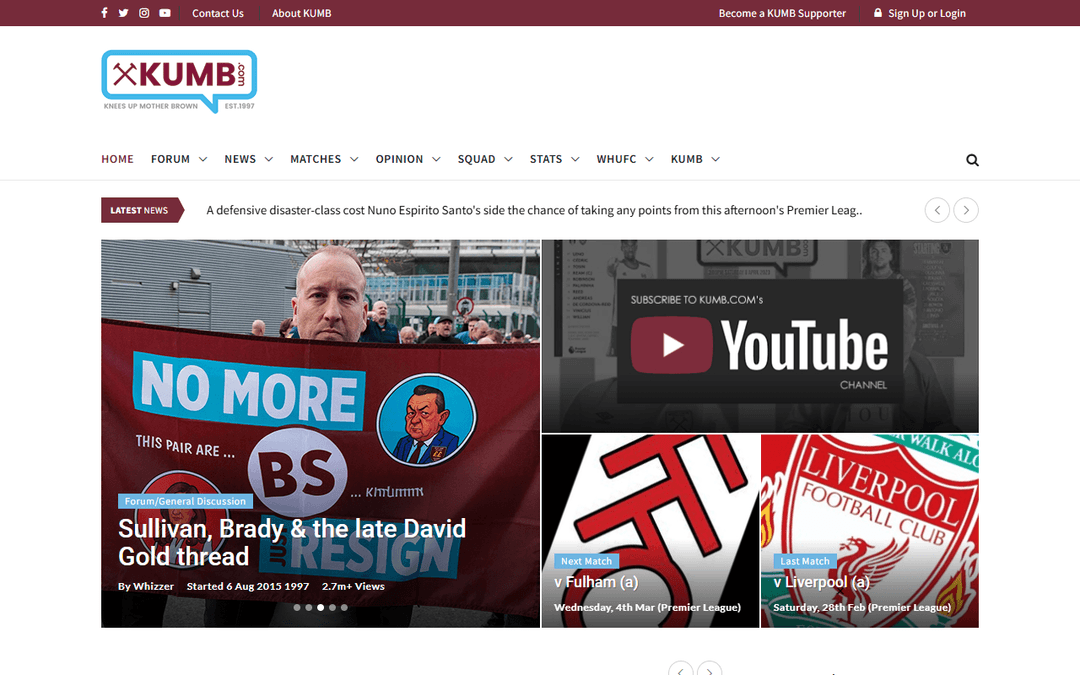 kumb.com publisher screenshot