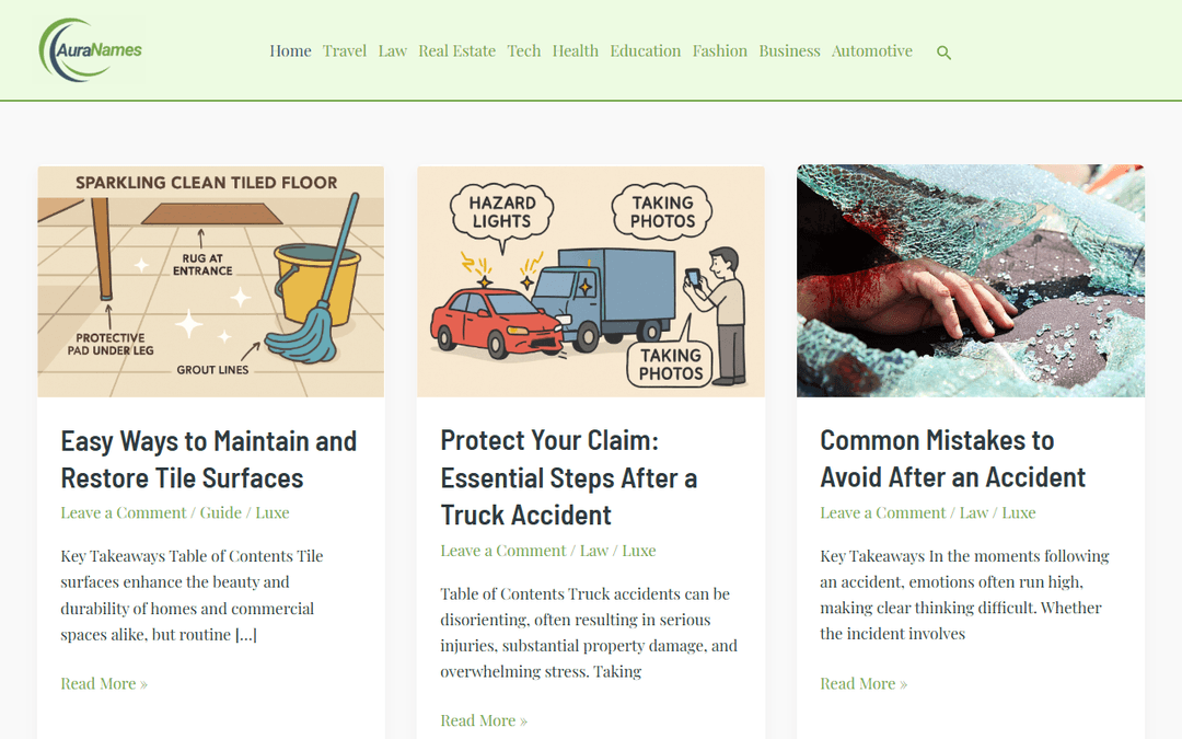 auranames.com publisher screenshot