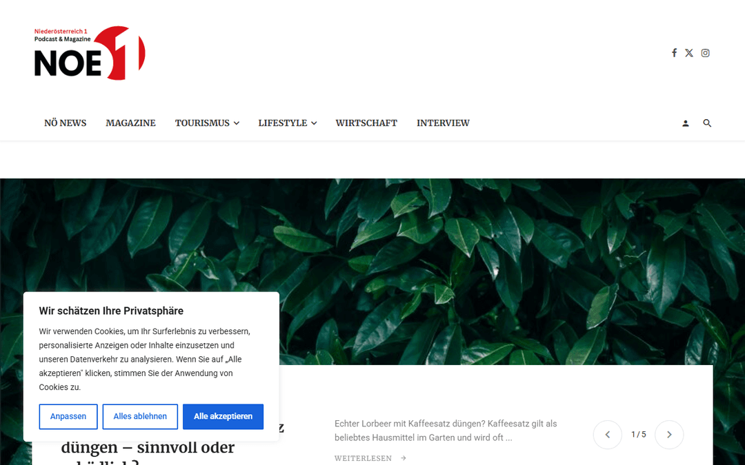 noe1.at publisher screenshot