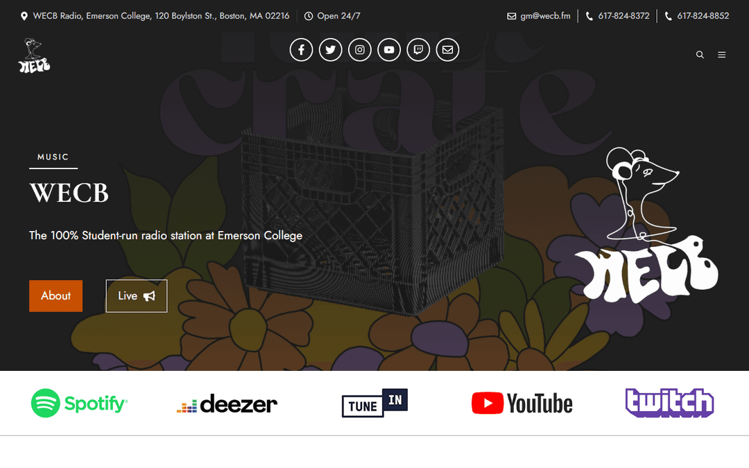wecb.fm publisher screenshot