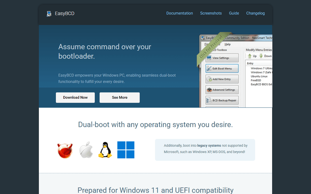 easybcd.org publisher screenshot