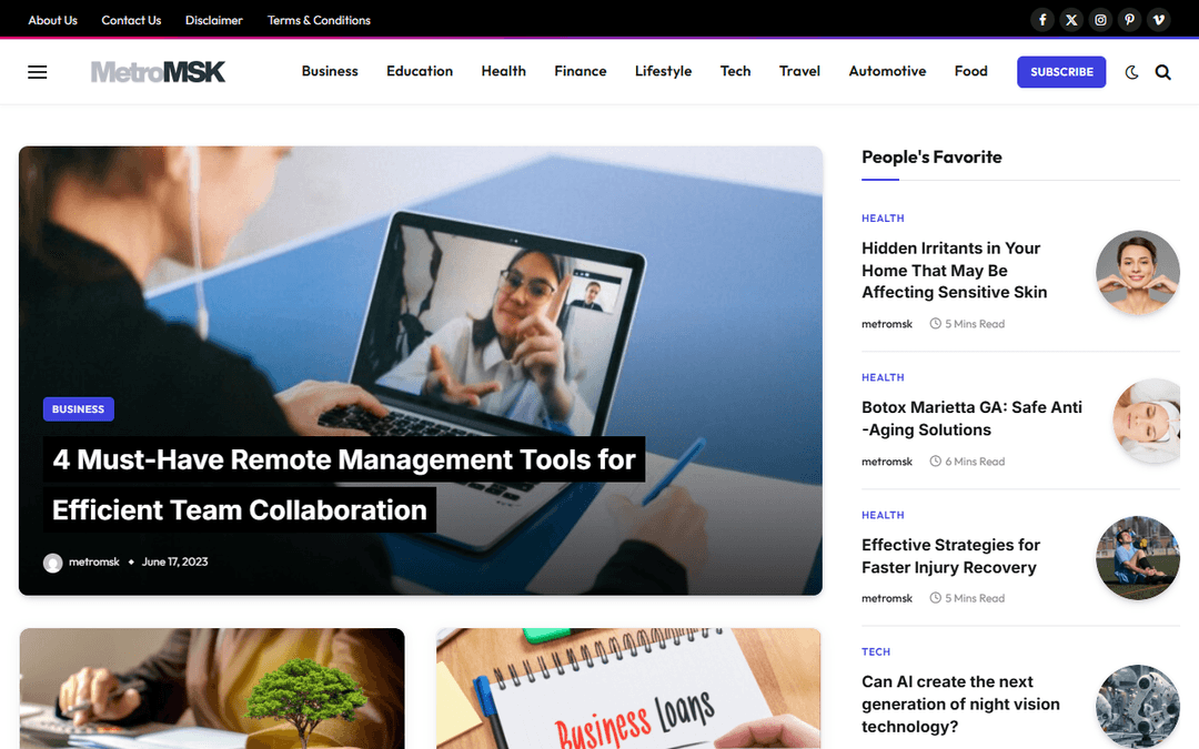 metromsk.com publisher screenshot
