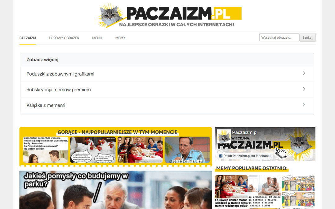 paczaizm.pl publisher screenshot