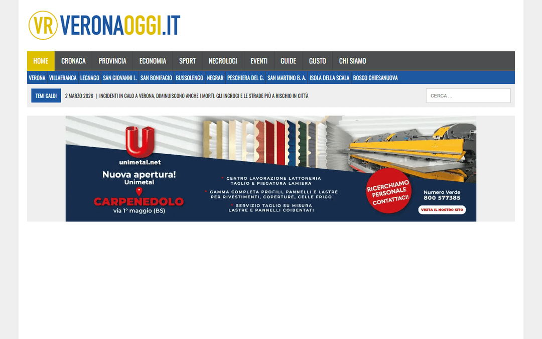 veronaoggi.it publisher screenshot