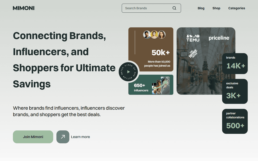 mimoni.com publisher screenshot