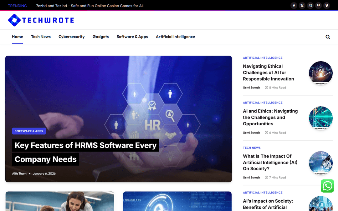 techwrote.com publisher screenshot