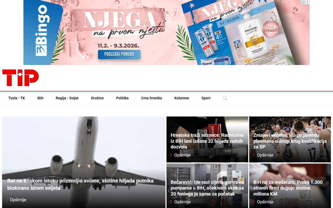 tip.ba publisher screenshot