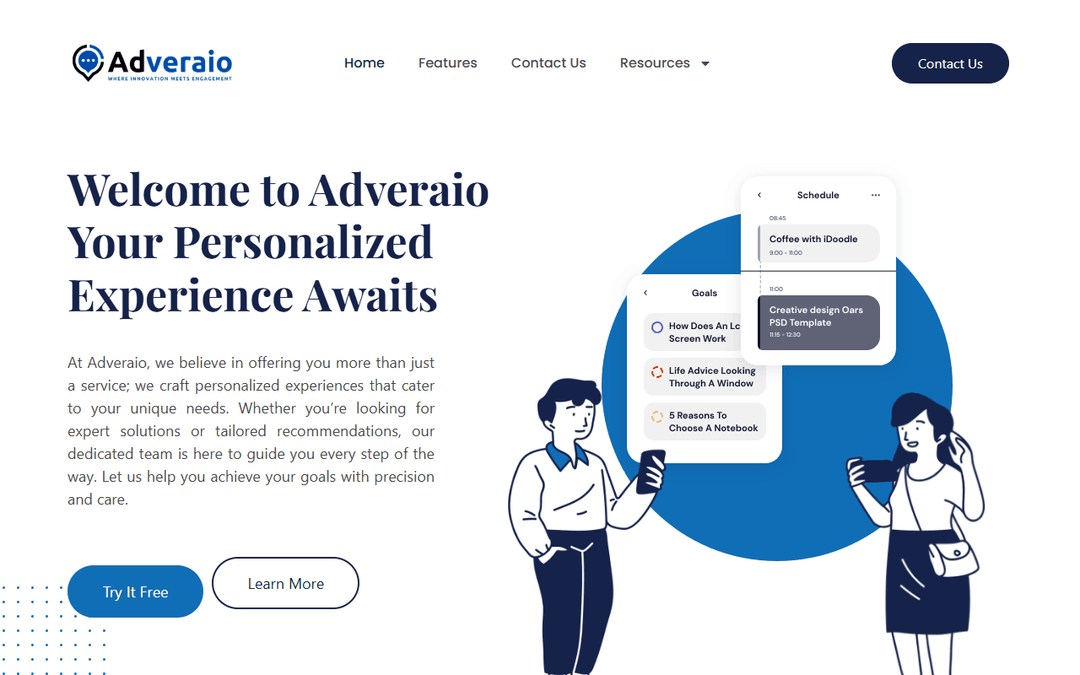 adveraio.com publisher screenshot