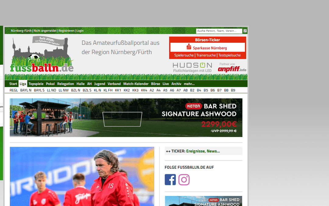 fussballn.de publisher screenshot