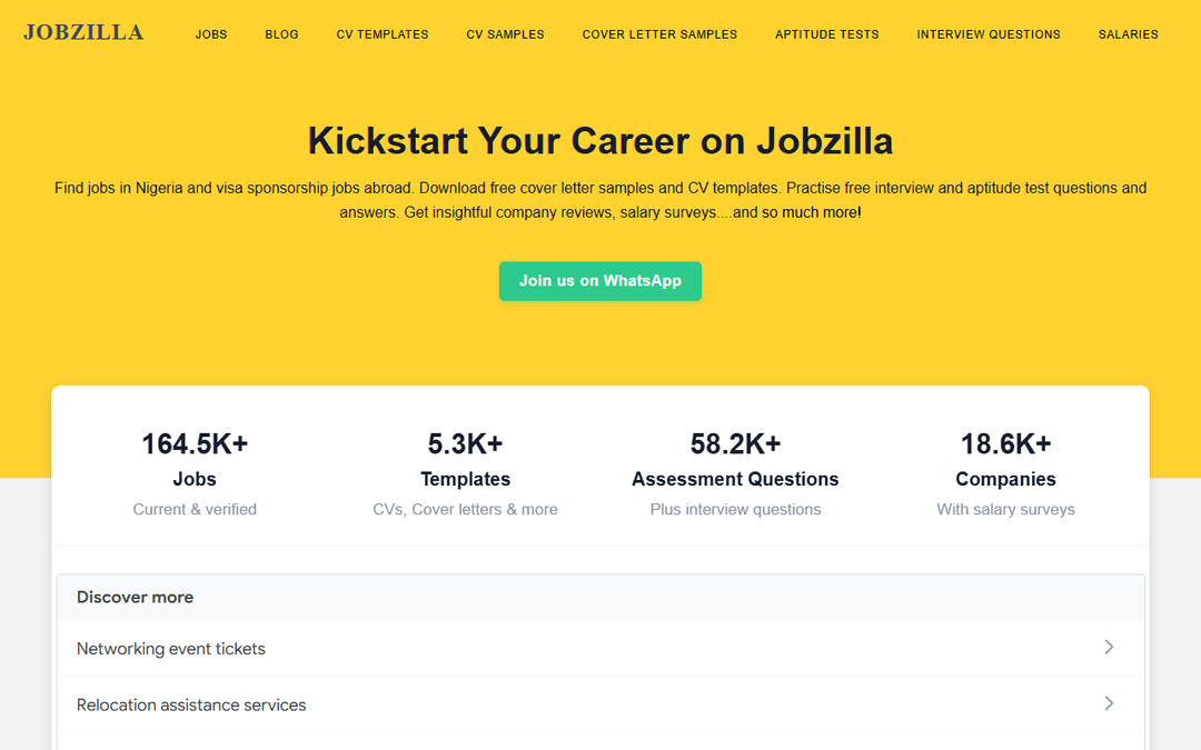 jobzilla.ng publisher screenshot