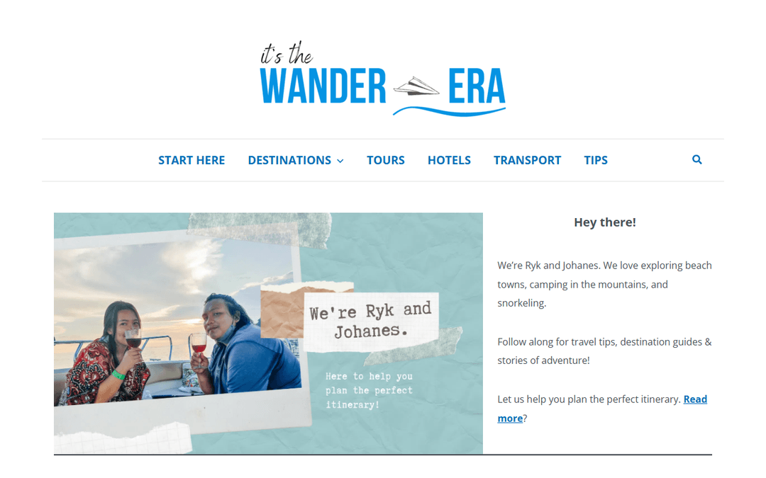 wanderera.com publisher screenshot