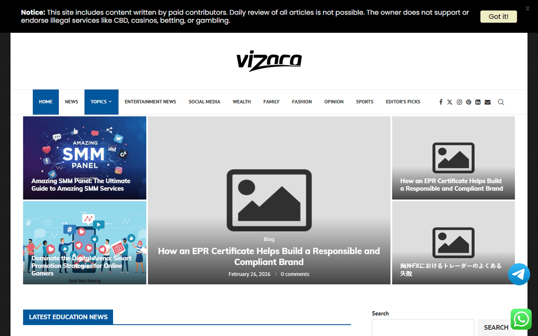 vizaca.org publisher screenshot