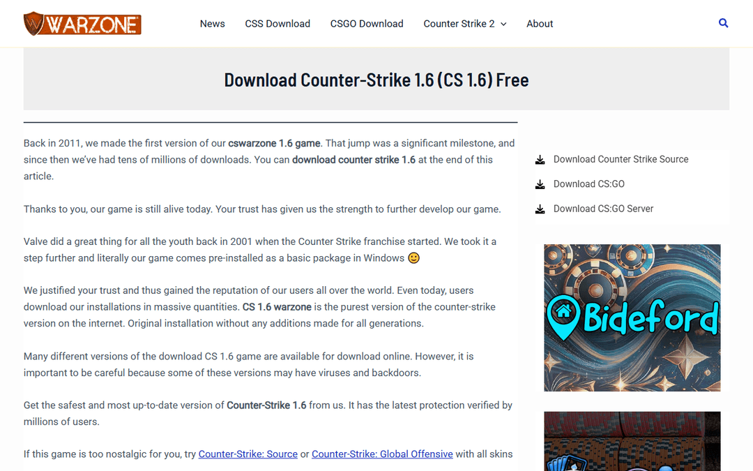 cswarzone.com publisher screenshot