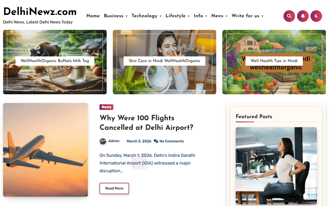 delhinewz.com publisher screenshot