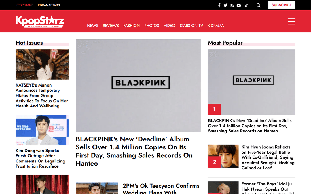 kpopstarz.com publisher screenshot