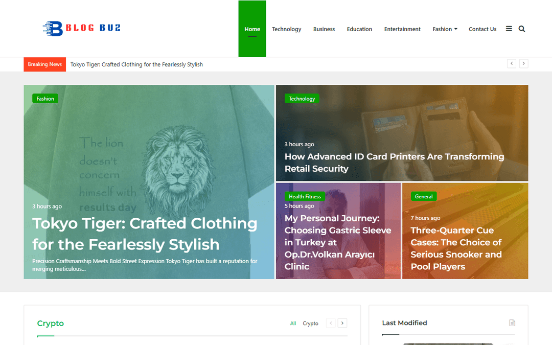 blogbuz.co.uk publisher screenshot
