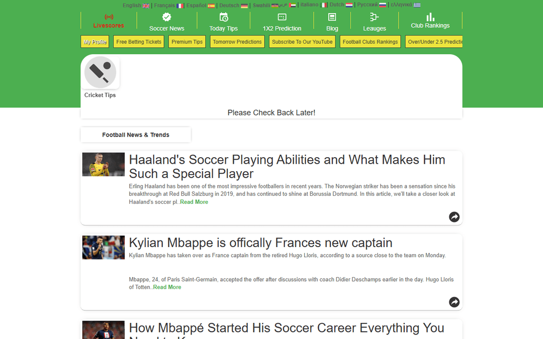 foobol.com publisher screenshot