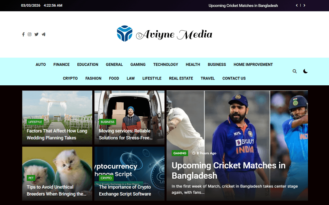 aviyne.com publisher screenshot