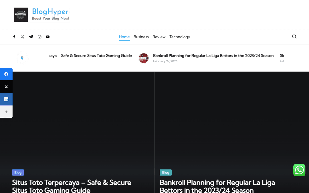 bloghyper.com publisher screenshot