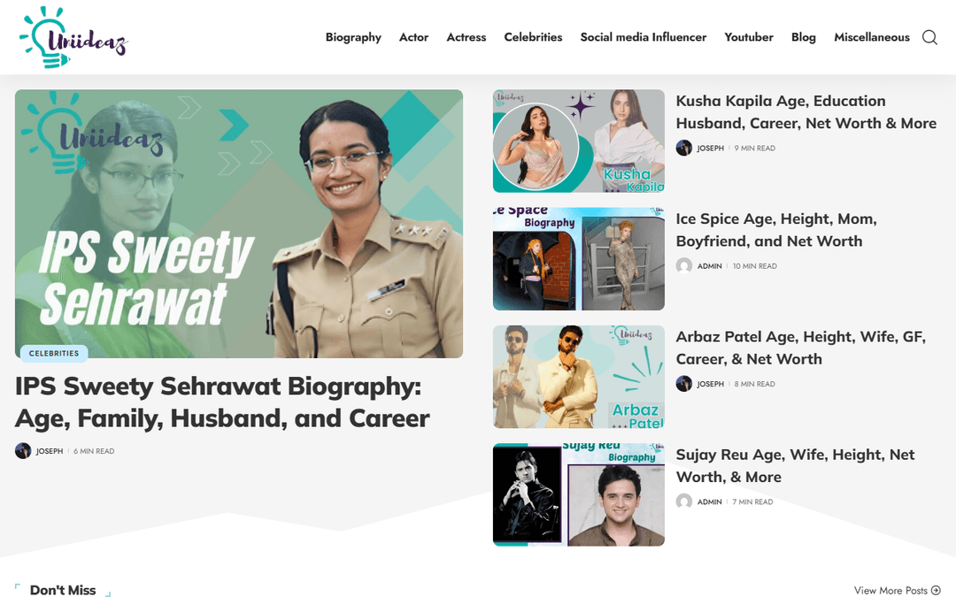uniideaz.com publisher screenshot