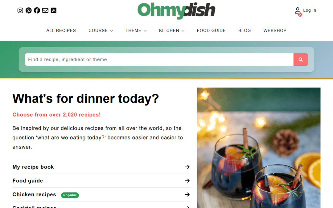 ohmydish.com publisher screenshot