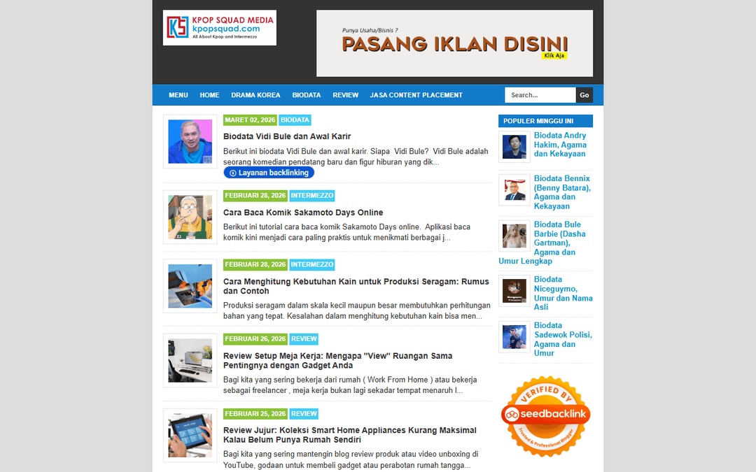 kpopsquad.com publisher screenshot