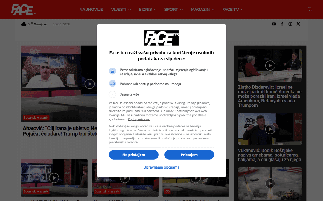 face.ba publisher screenshot
