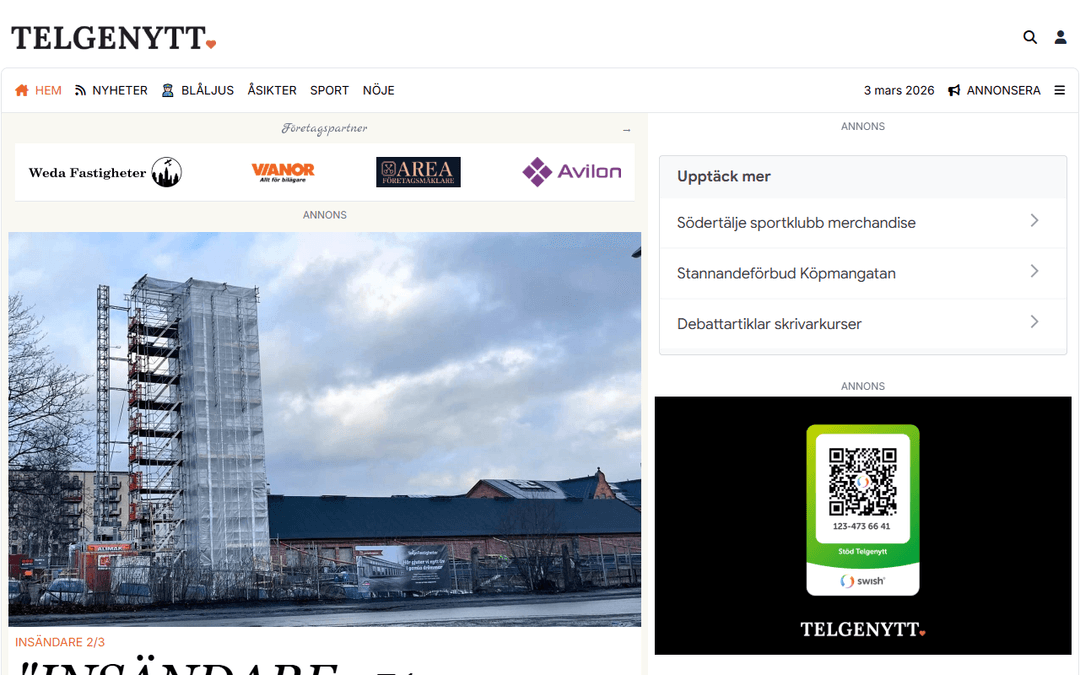 telgenytt.se publisher screenshot