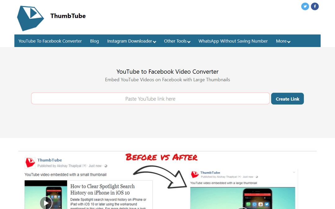 thumbtube.com publisher screenshot