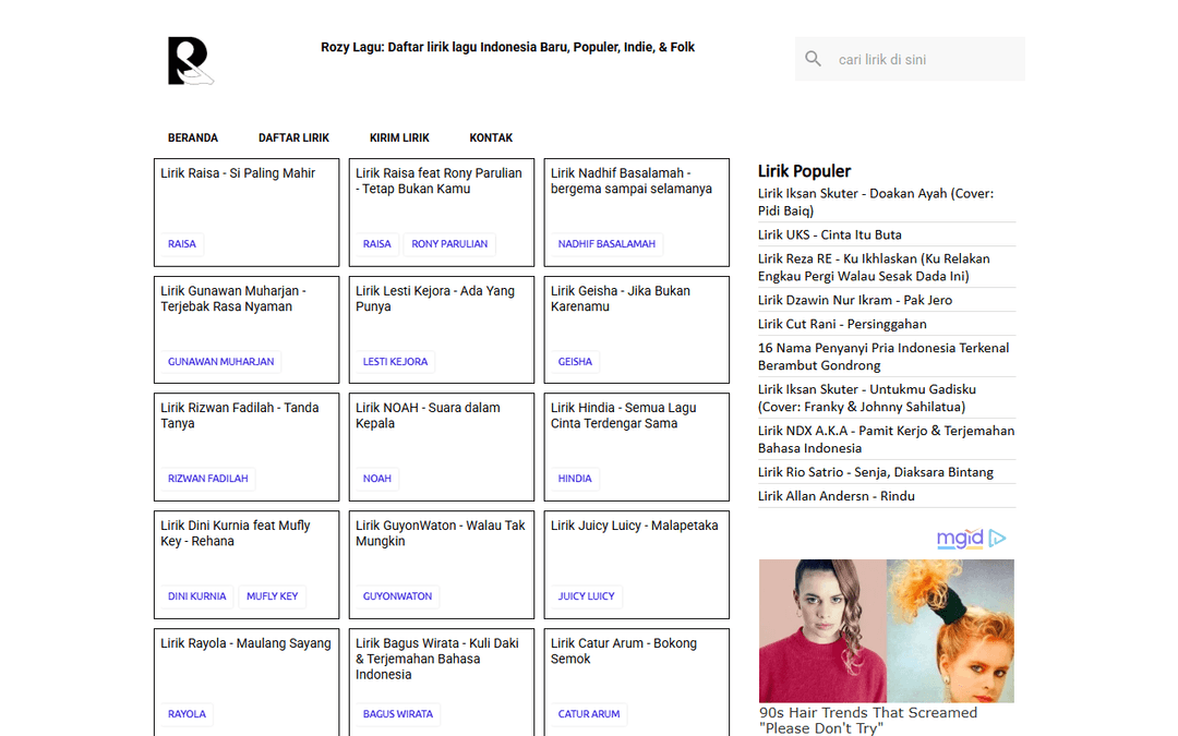 rozy.web.id publisher screenshot
