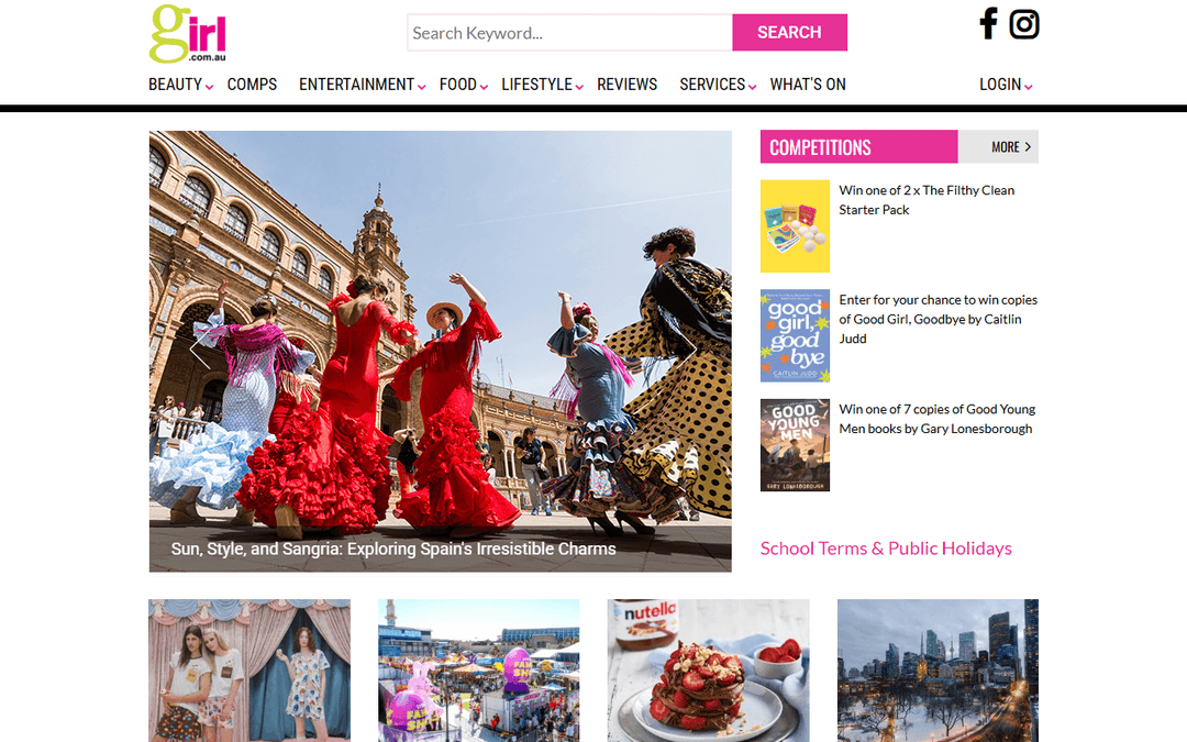 girl.com.au publisher screenshot