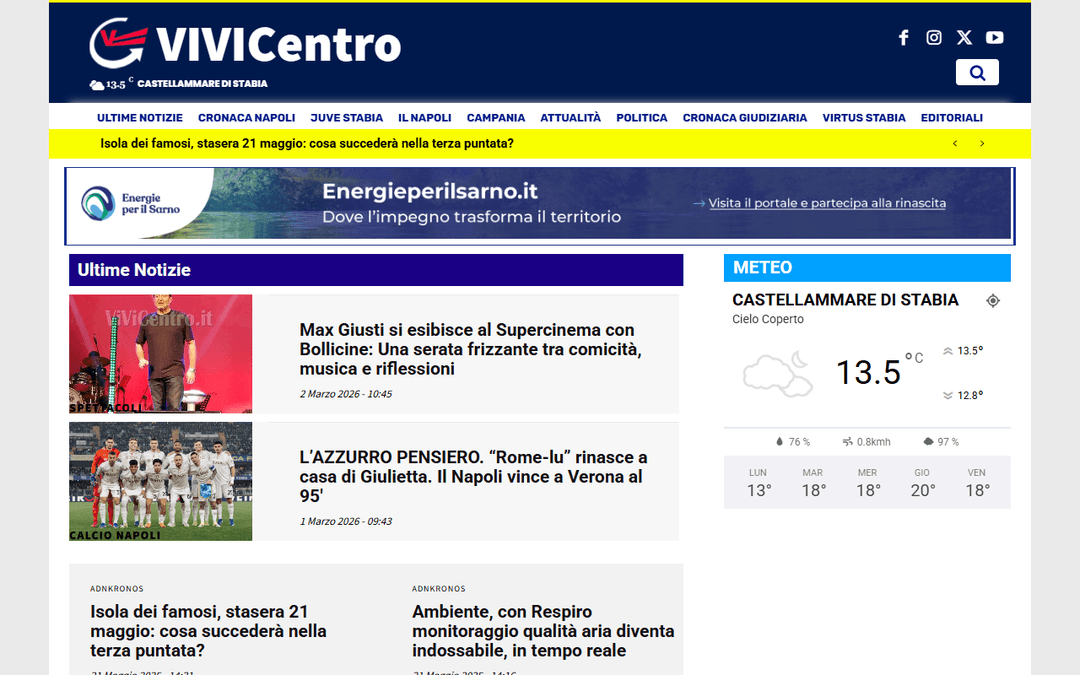 vivicentro.it publisher screenshot
