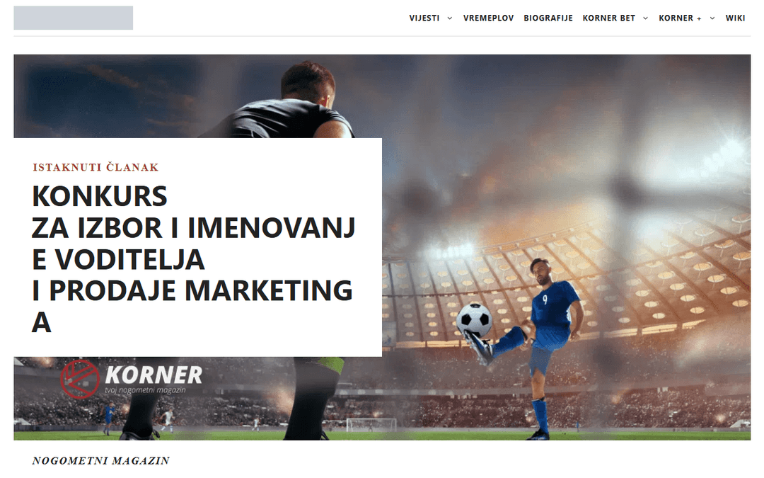 korner.ba publisher screenshot