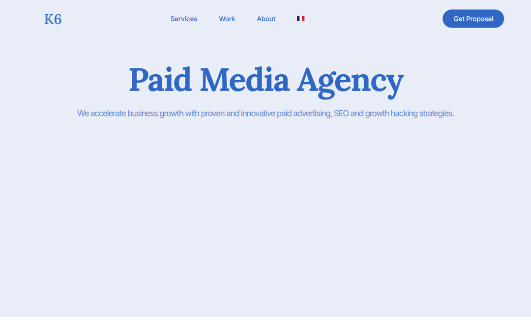 k6agency.com publisher screenshot