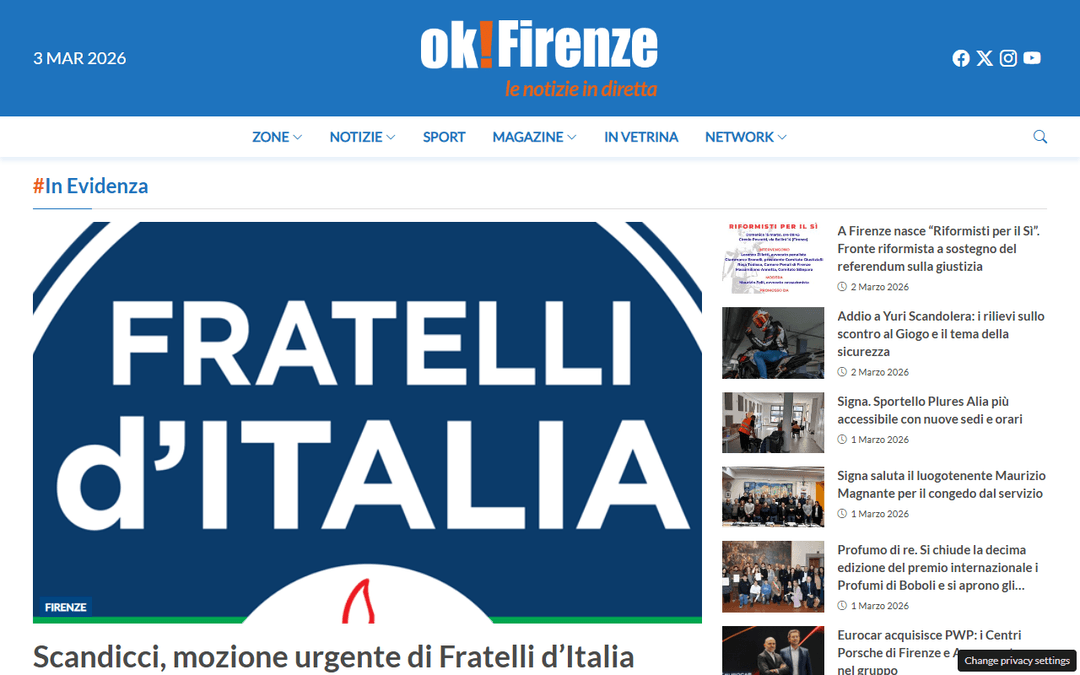 okfirenze.com publisher screenshot