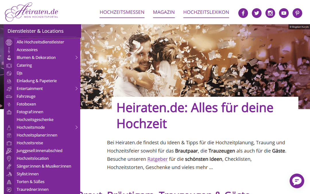 heiraten.de publisher screenshot